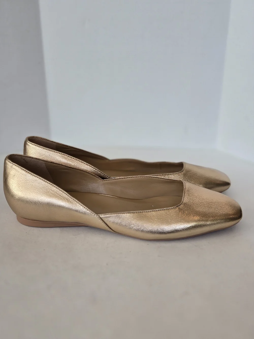 Naturalizer Women's Metallic Rose Gold Square-Toe Flats